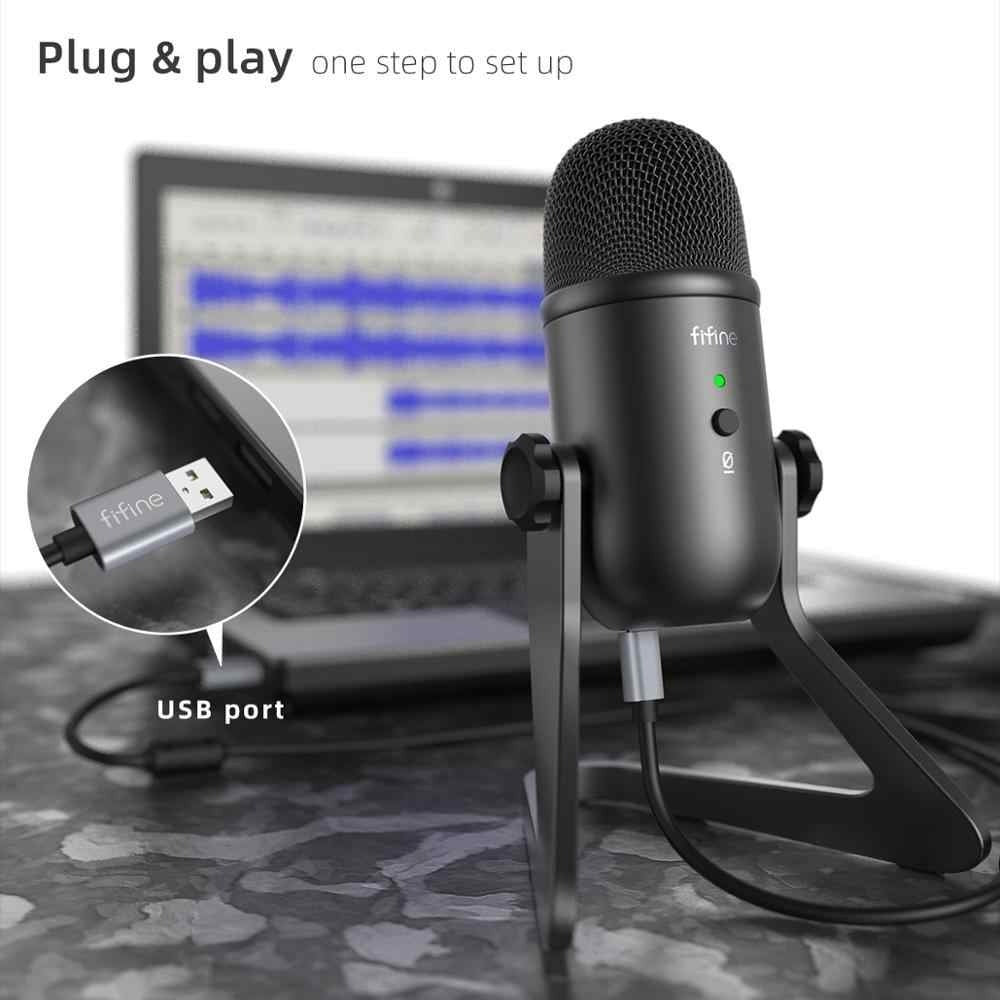 Microfono Condensador Fifine K678 Negro Usb – imagen 3