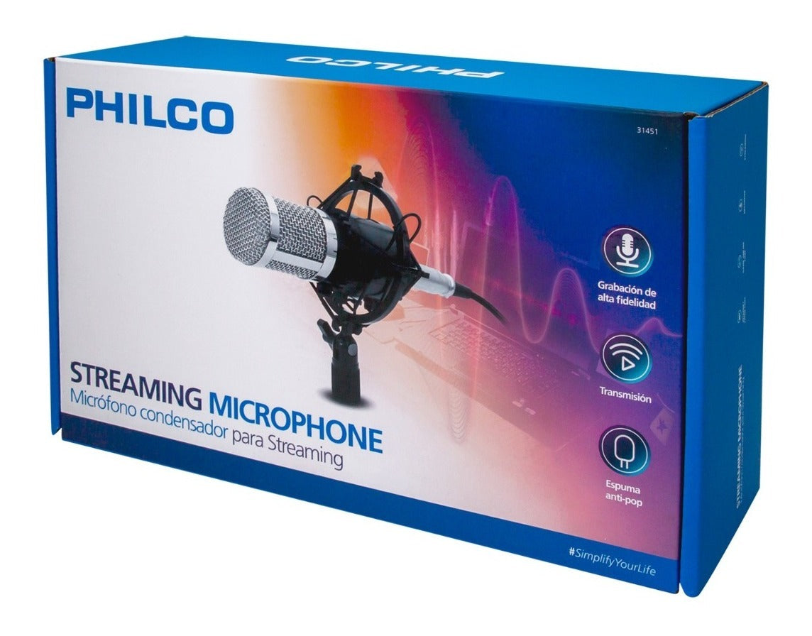 Micrófono Studio Streaming Con Soporte Philco Negro – imagen 8