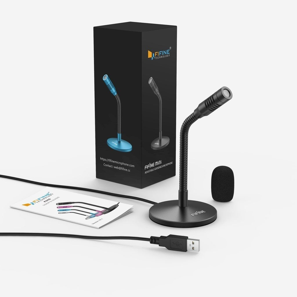 Microfono Usb Fifine Mini K050 Flexible Negro – imagen 3