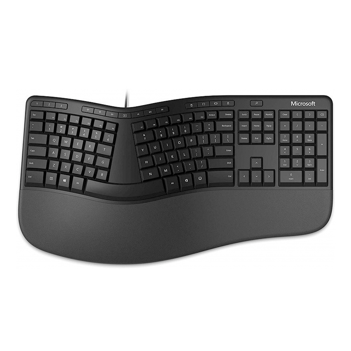 Teclado Microsoft Ergonómico LXM-00003 Usb Negro