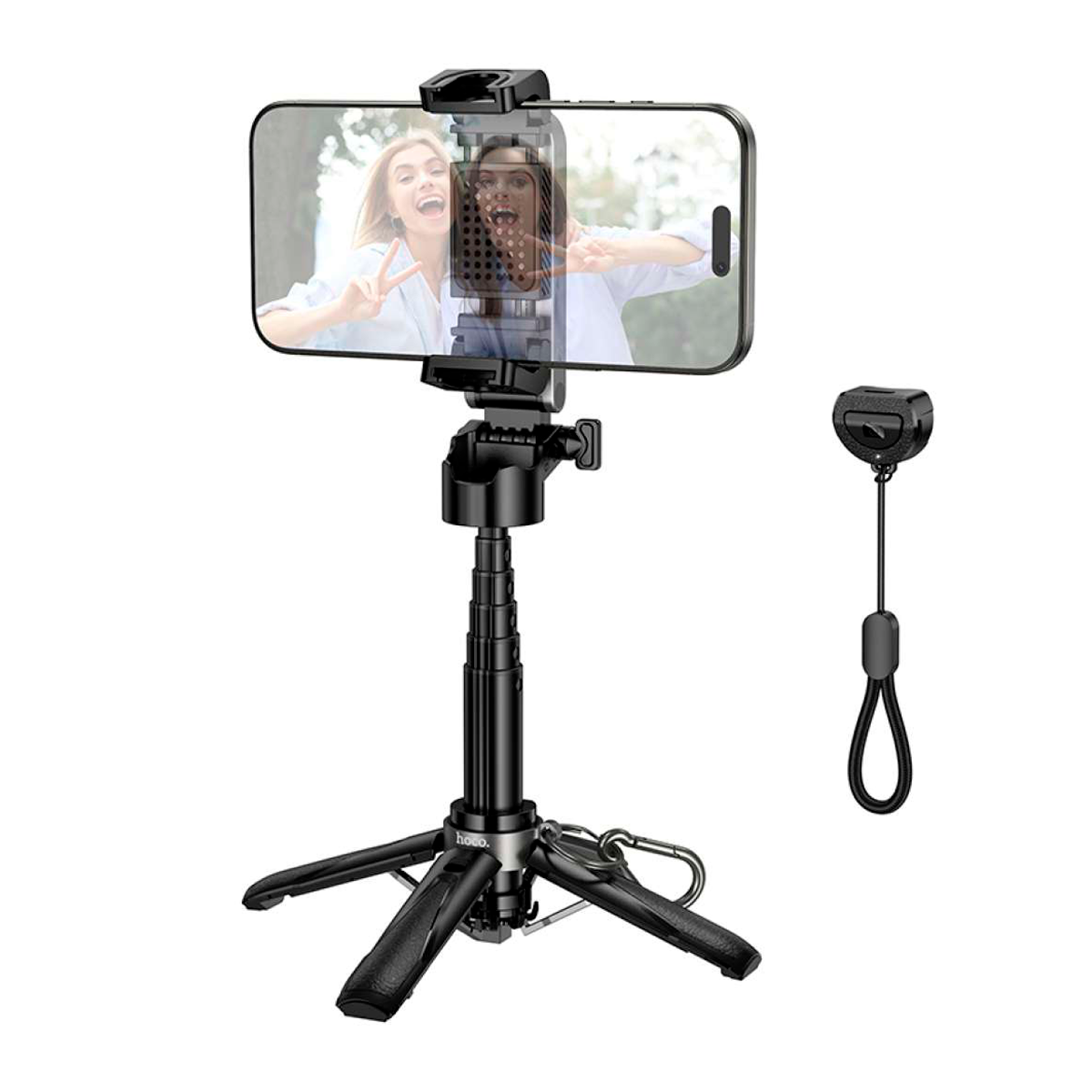 Baston Selfie Tripode Bluetooth Mini Hoco K27 Negro