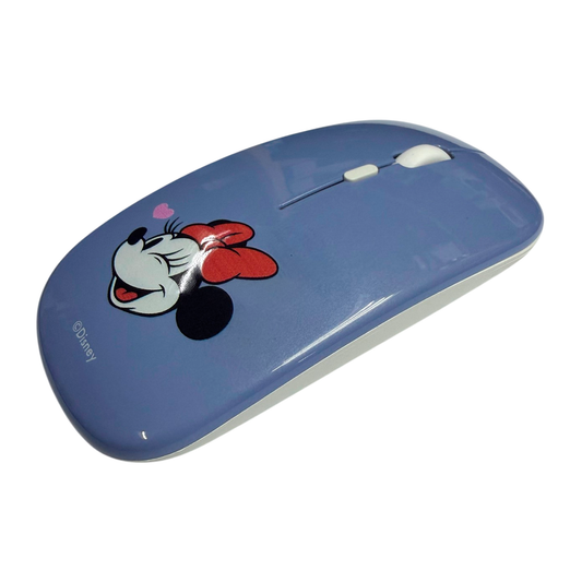 Mouse Inalambrico Dual Disney Tipo C Silencioso Minnie Violeta