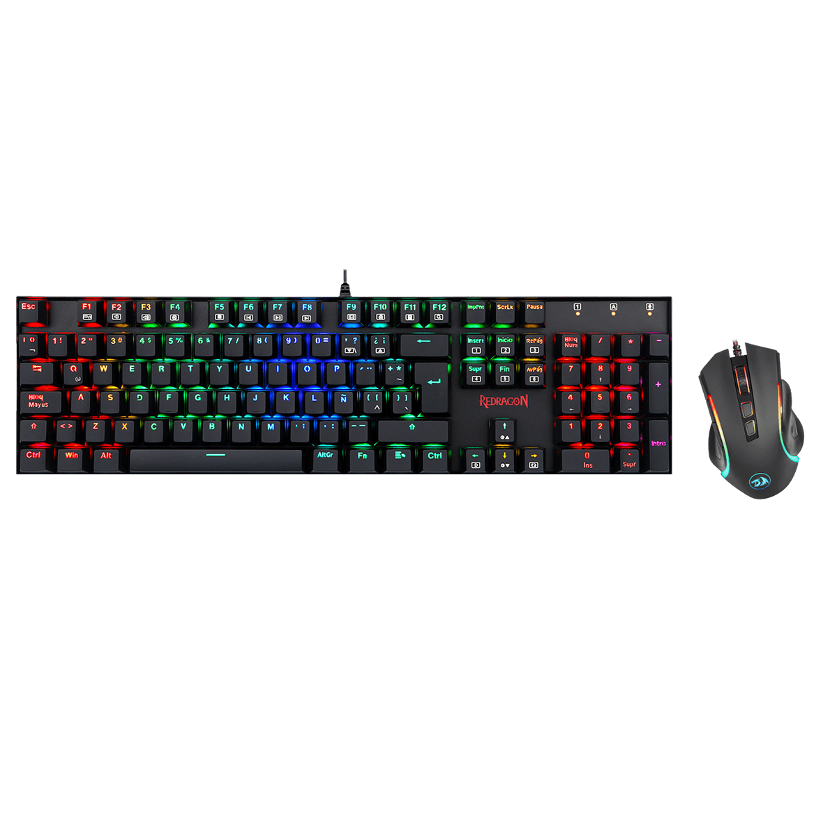 Combo Kit Gamer Redragon Teclado Mecanico Mitra + Mouse Griffin