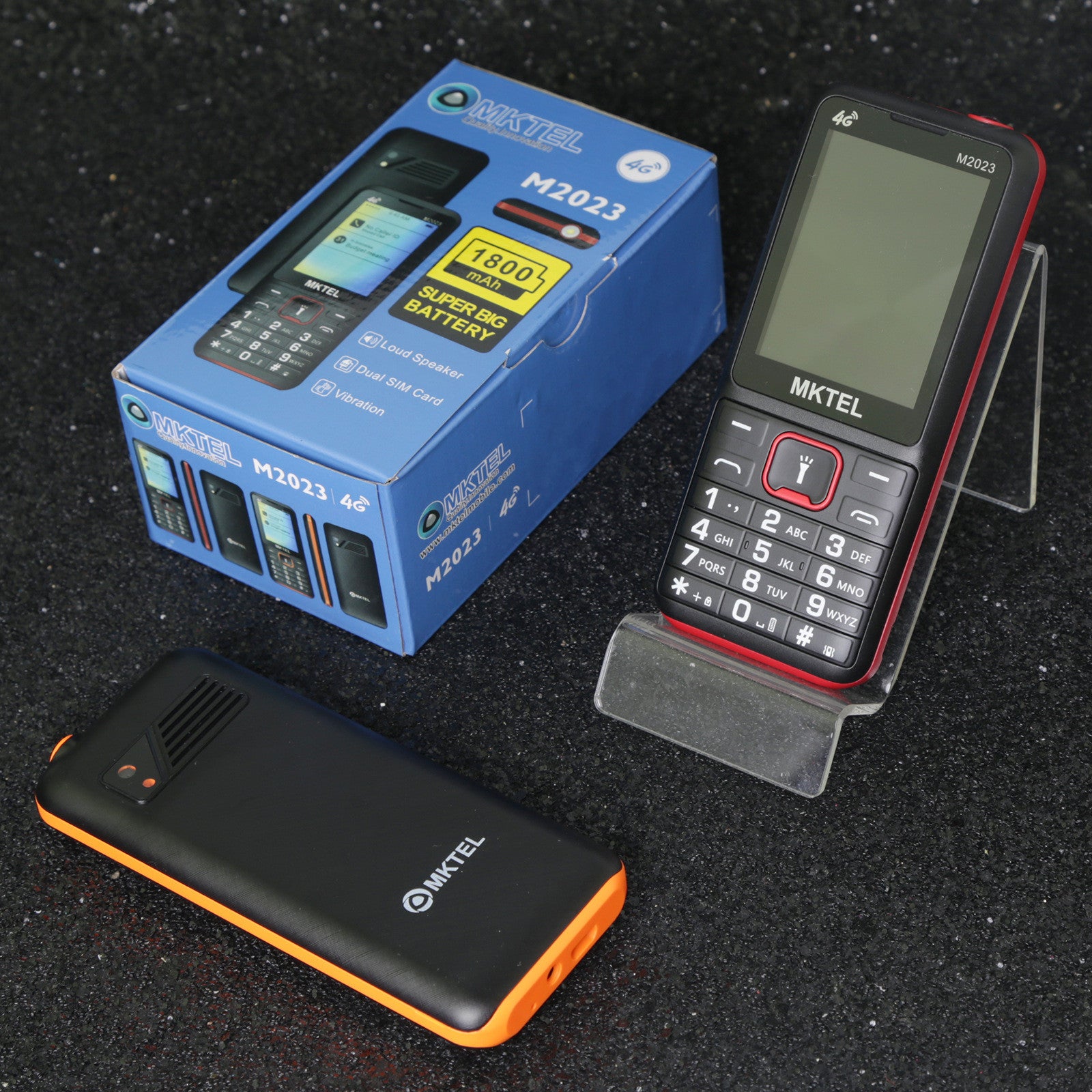 Teléfono Senior Mktel M2023 4g Adulto Mayor Negro Rojo – imagen 2