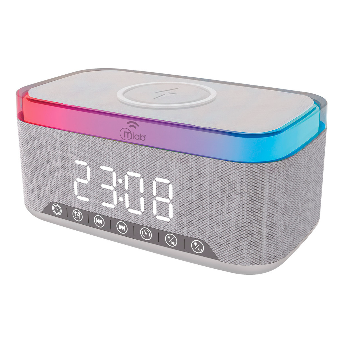 Radio Despertador Ambient Light Alarma Y Sonido Mlab 9673 Gris