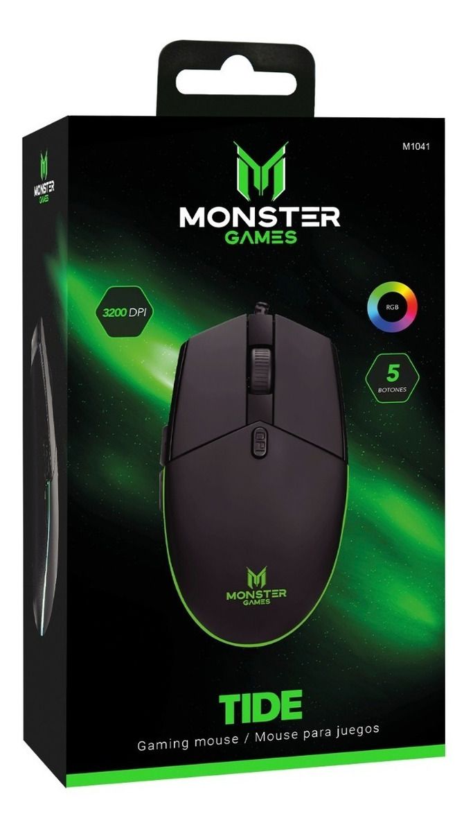 Mouse Gamer Monster Tide 3200dpi Negro – imagen 4