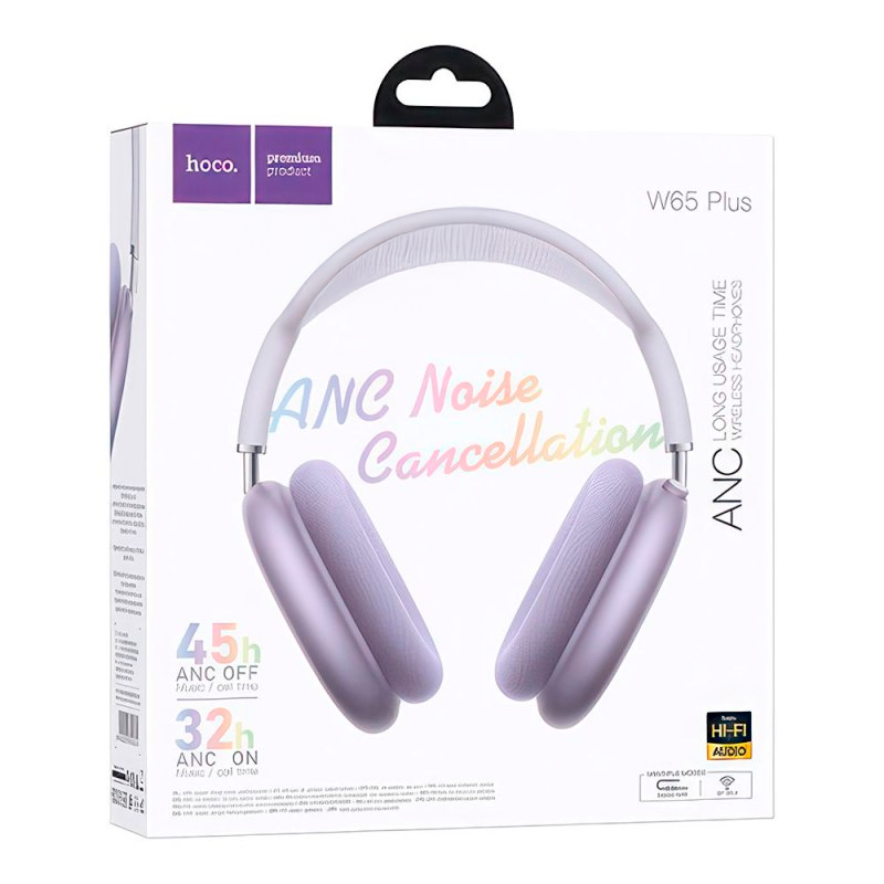 Audífonos Headset Bluetooth Hoco W65 Anc Plus Morado – imagen 3