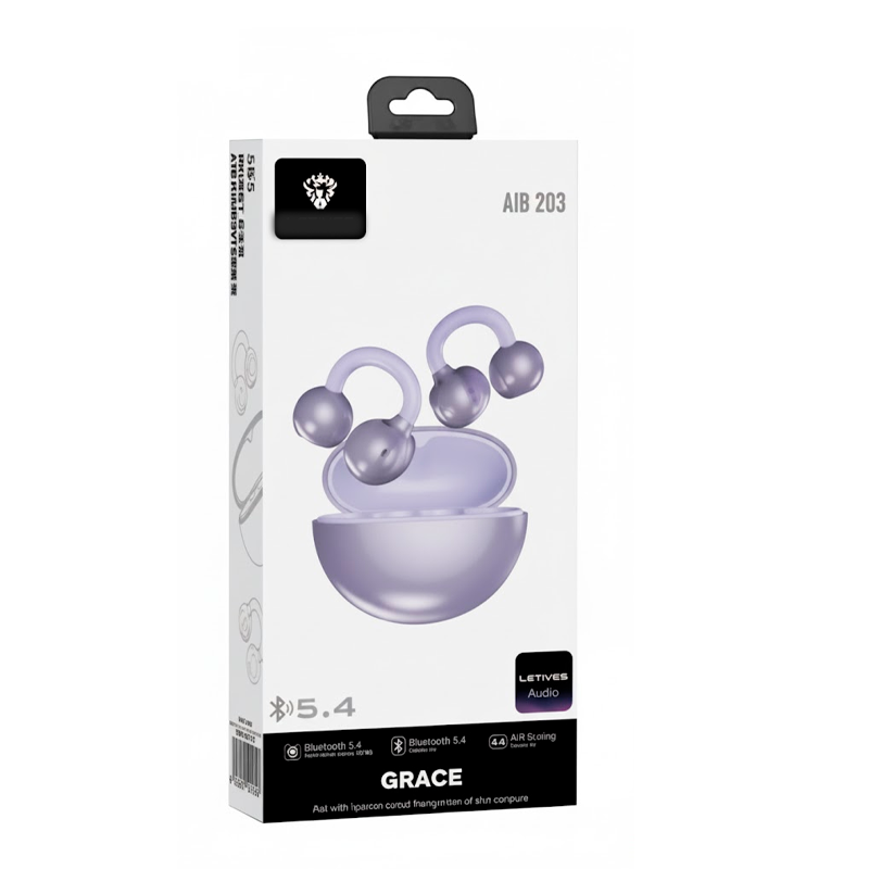 Audífonos In Ear Bluetooth Lenyes Air 203 Morado – imagen 2