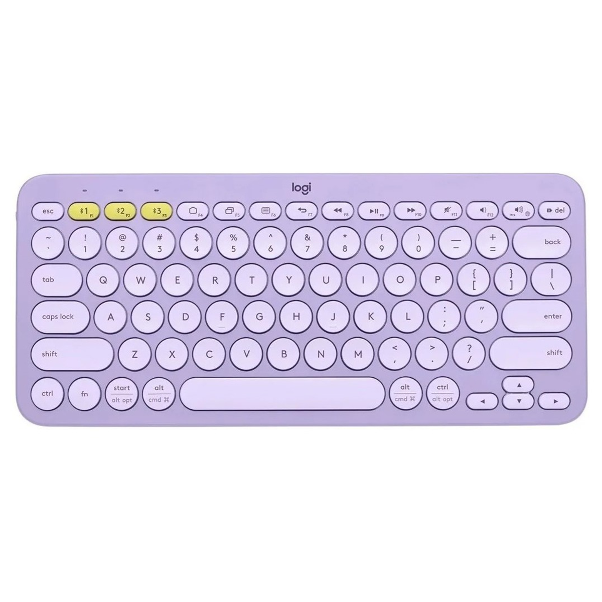 Teclado Multidispositivos Bluetooth Logitech K380 Morado