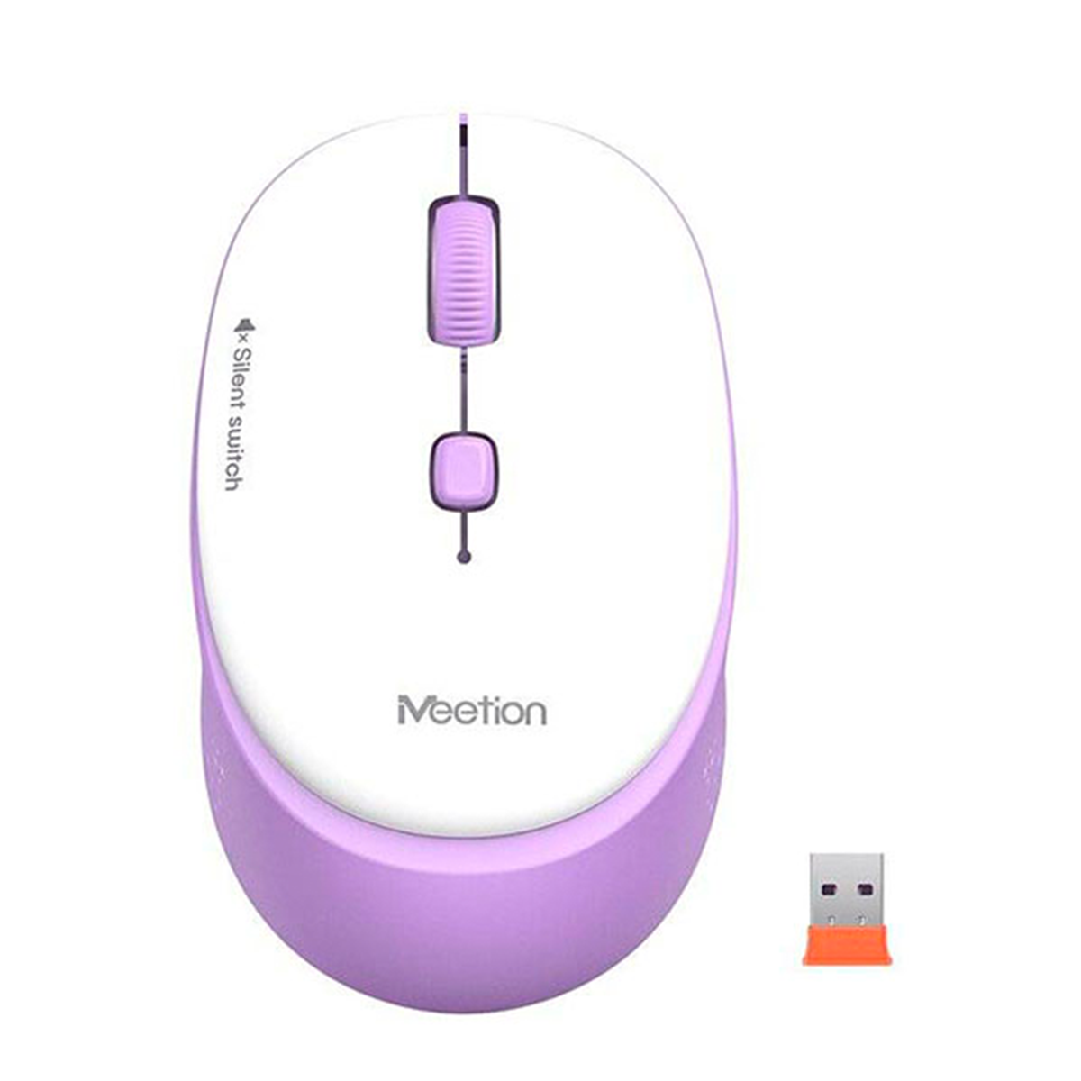 Mouse Inalambrico Wireless Silencioso Meetion R571 Color Morado