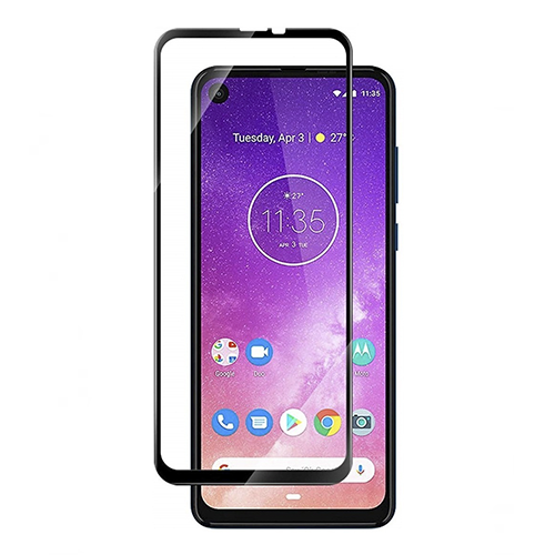Motorola One Action Vidrio Templado Full Pegamento