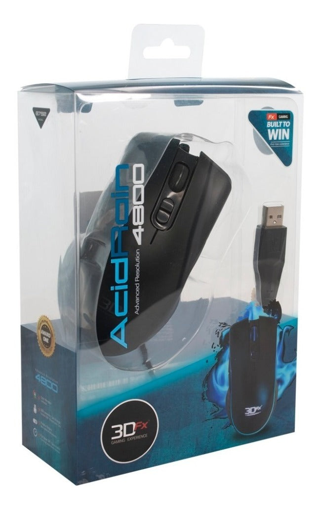 Mouse Gamer 3dfx Acid Rain Professional 4800dpi Negro – imagen 2