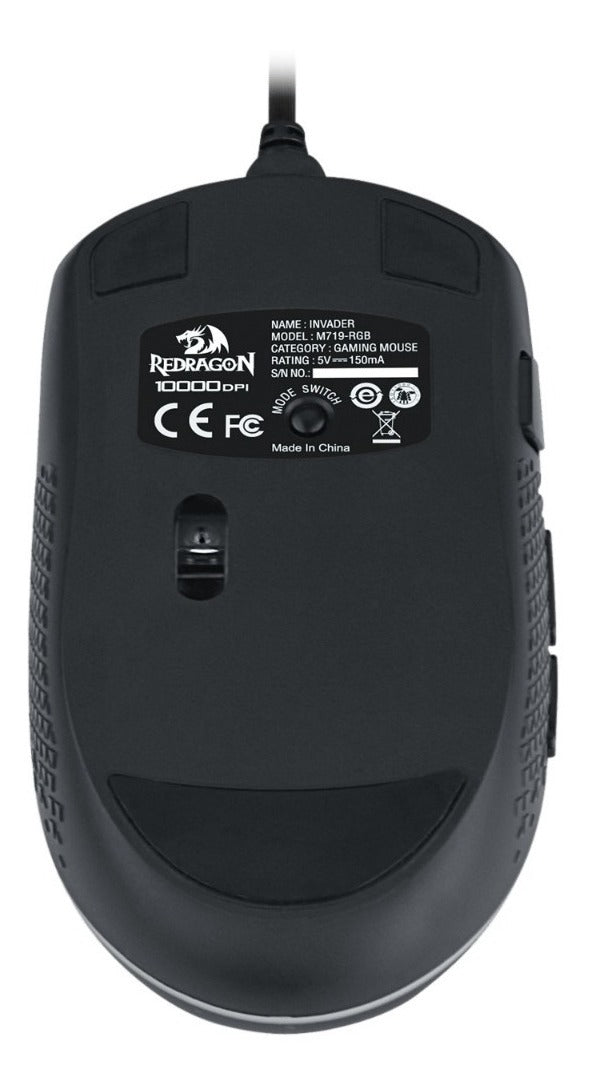 Mouse Gamer Redragon Invader M719 Negro – imagen 3