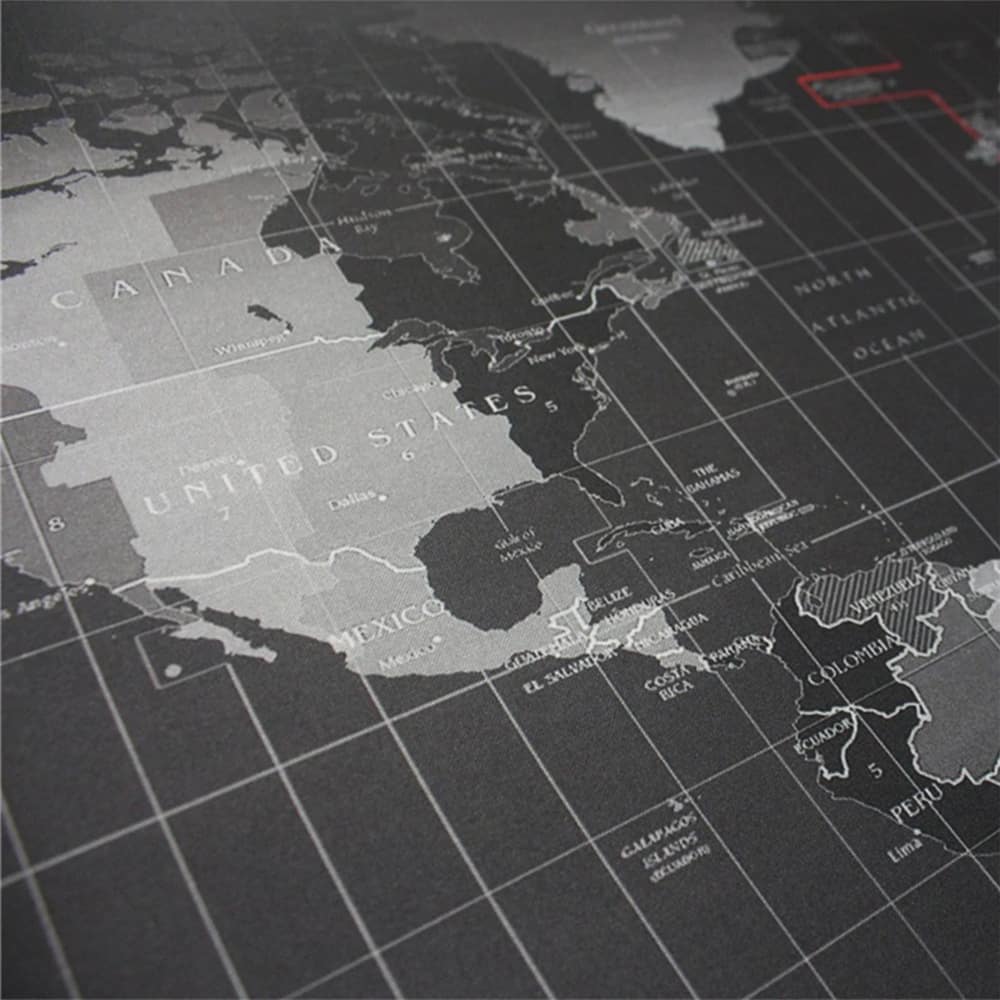 Mousepad Gamer Diseño Mapa Mundo Dblue Dbmp010 90x40 Negro – imagen 4