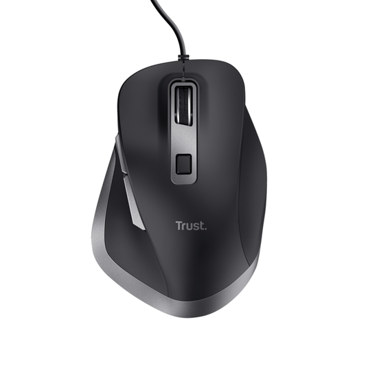 Mouse Trust Fyda Eco Alambrico Negro