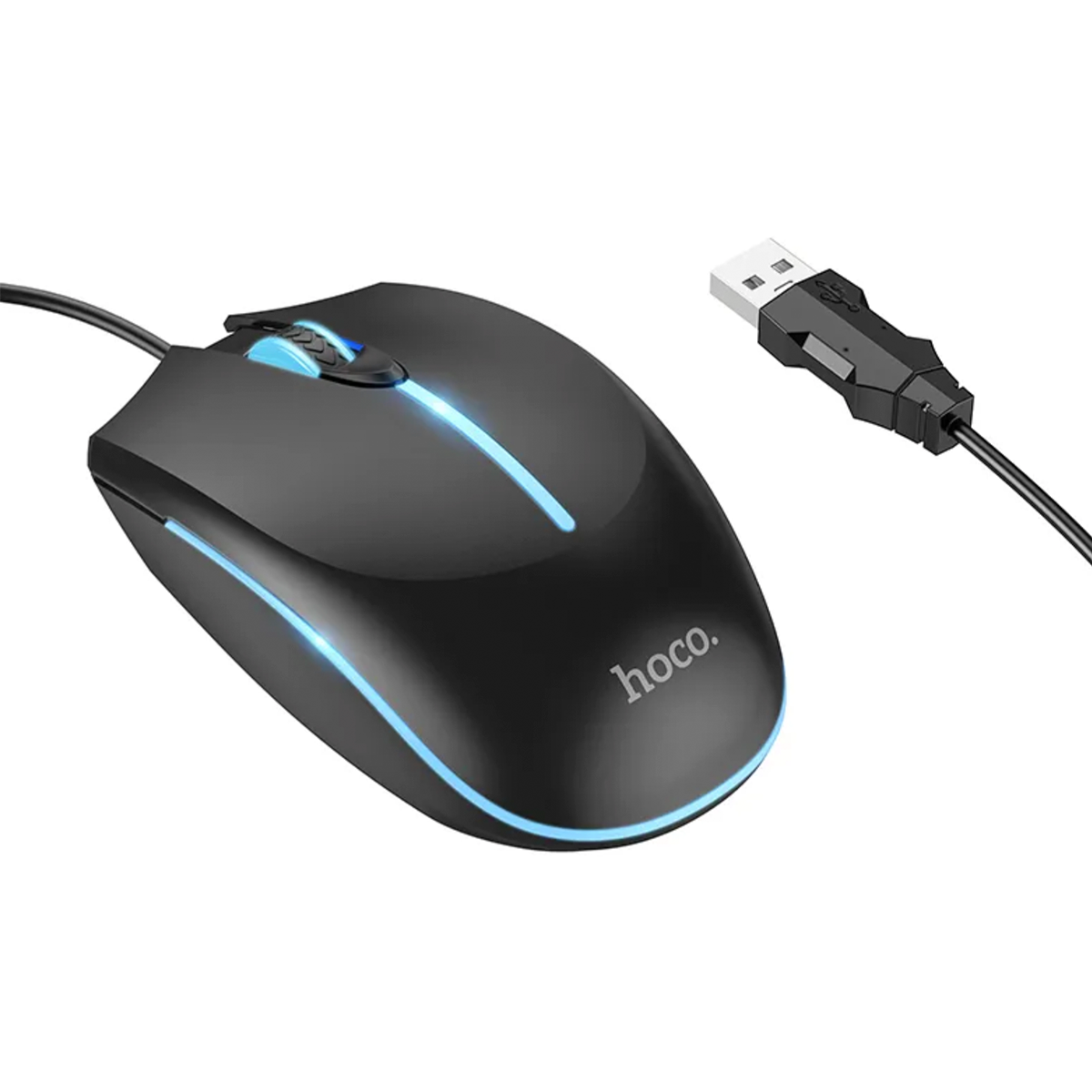 Mouse Hoco Con Cable Gm37 2400 Dpi Negro