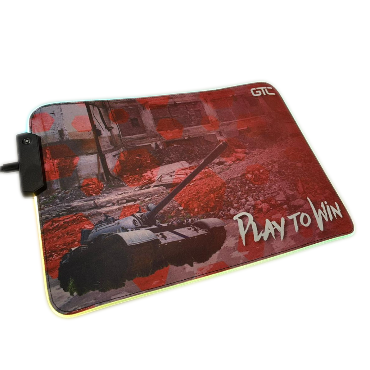 Mousepad Gamer Gtc Pad-014 Largo 35x25cm Rgb Militar