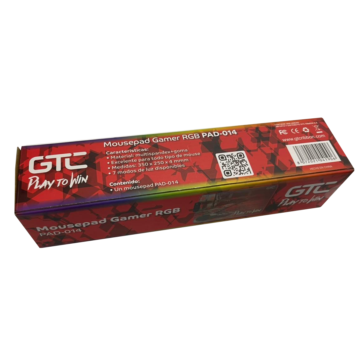 Mousepad Gamer Gtc Pad-014 Largo 35x25cm Rgb Militar – imagen 4
