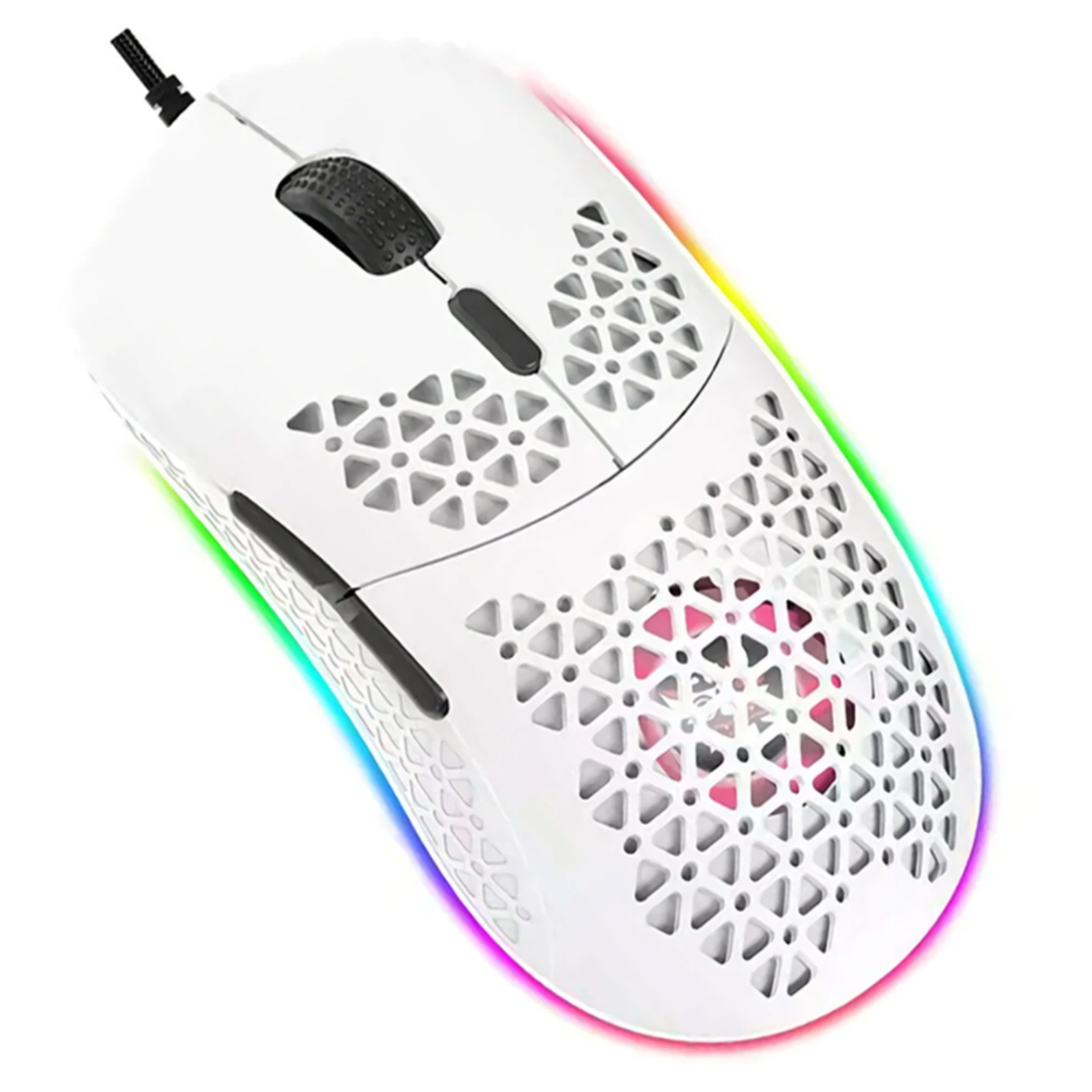 Mouse Gamer Onikuma Cw911 Rgb Ventilación Blanco