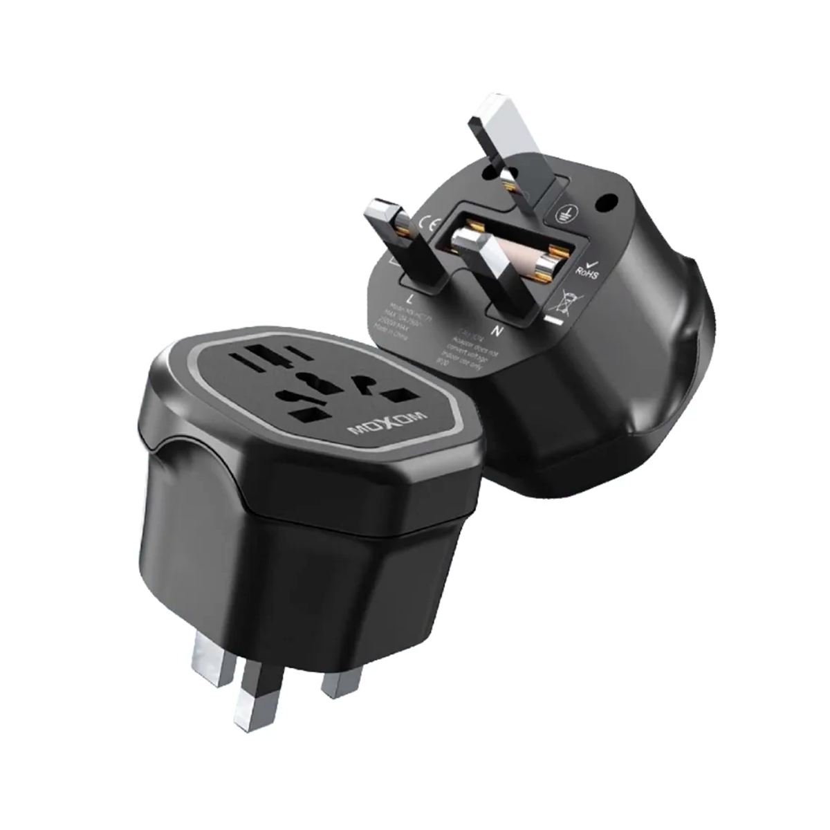 Adaptador Mini Convertidor Enchufe Universal MX-HC171 Uk Negro