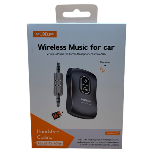 Transmisor Receptor Inalambrico Bluetooth Auto Moxom Ax66 Gris