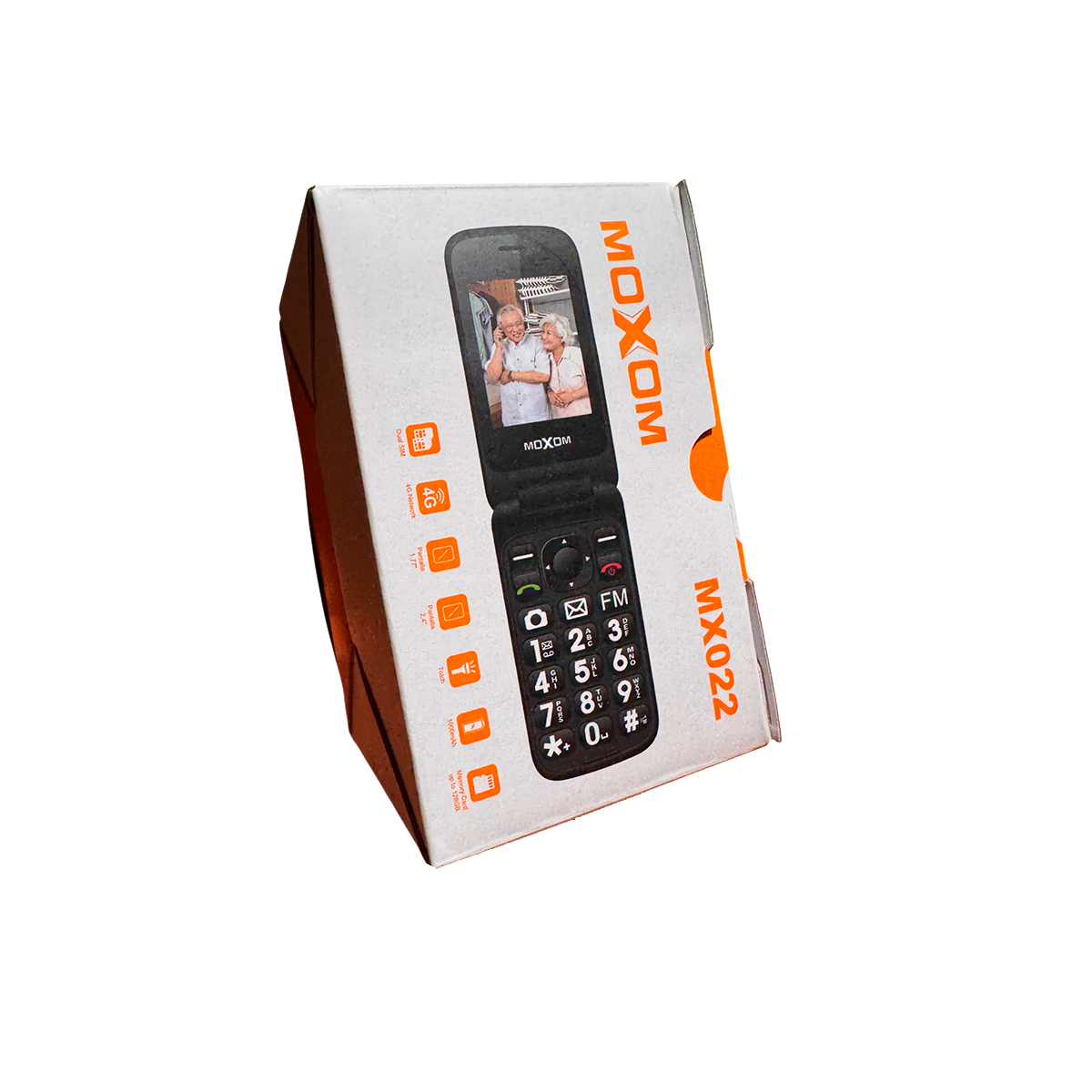 Teléfono Senior Moxom Mx022 4g Adulto Mayor Rojo