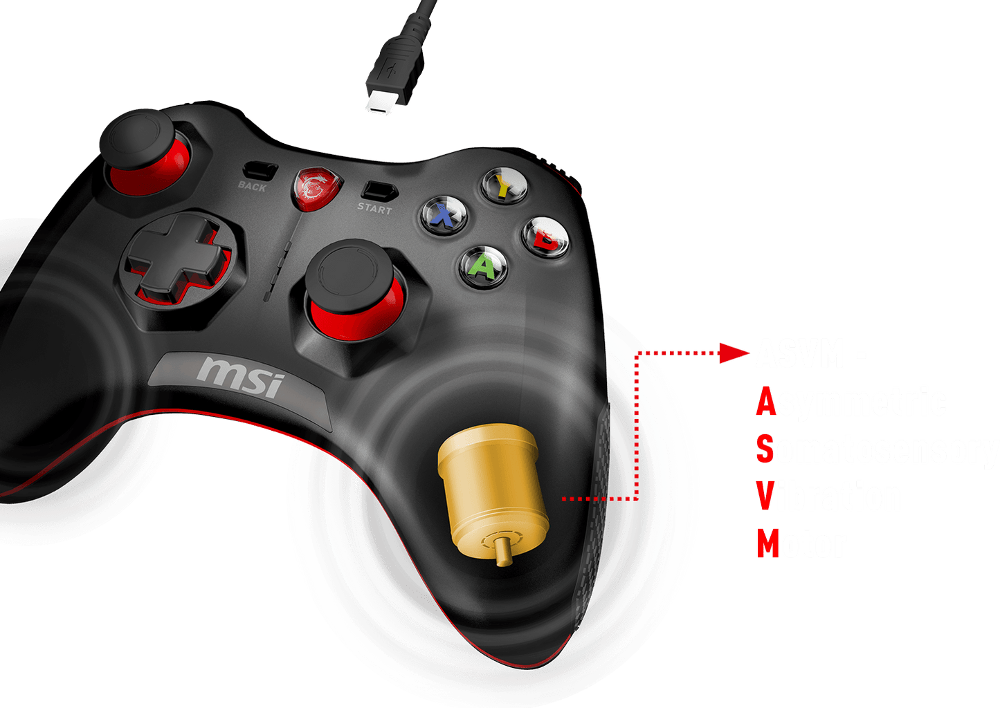 Control Joystick Msi Force Gc30 Inalámbrico Pc Android – imagen 3