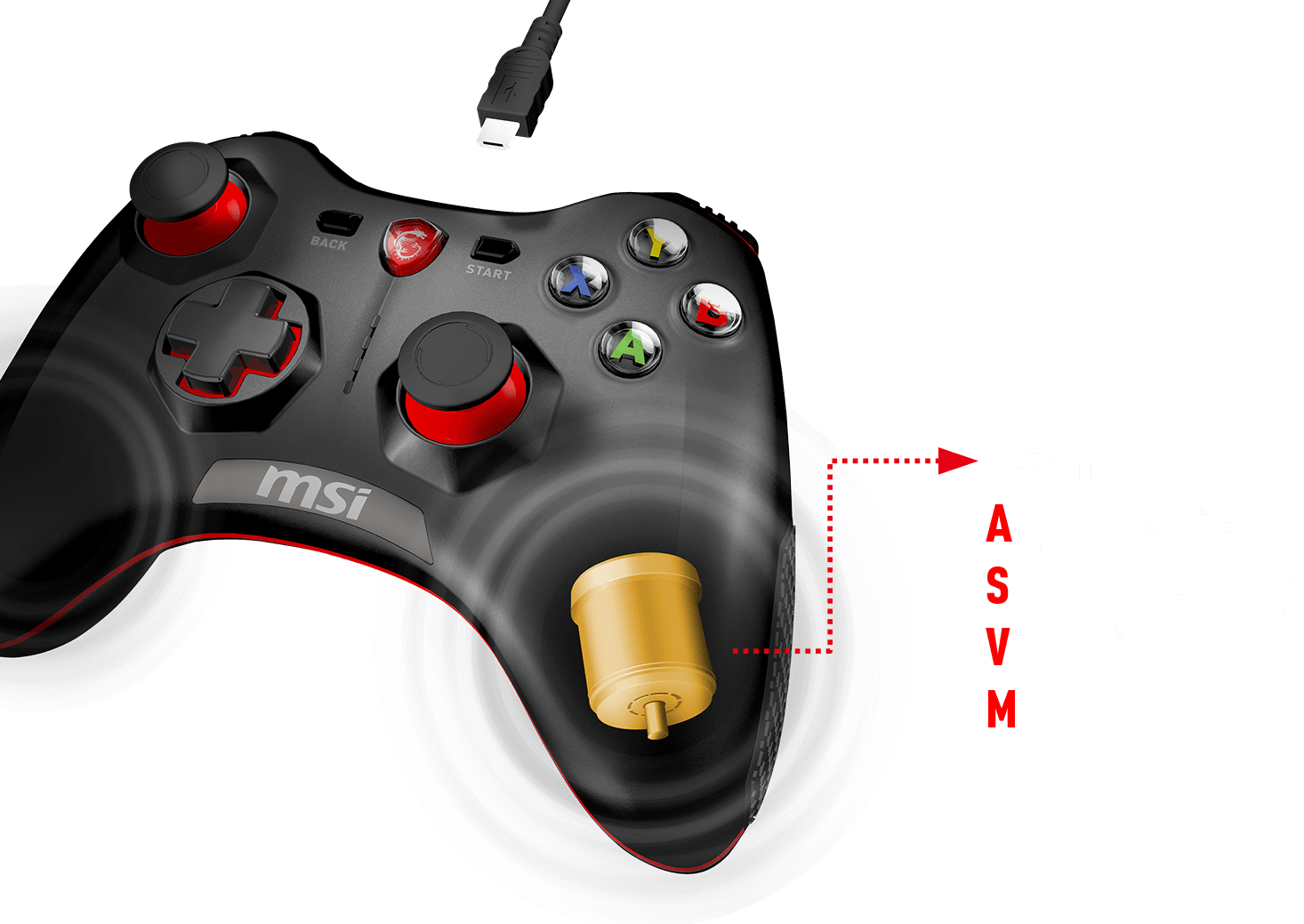 Control Joystick Msi Force Gc30 Inalámbrico Pc Android – imagen 3