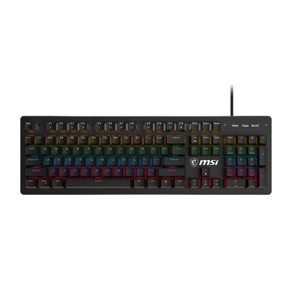 Teclado Game Mecanico Msi Forge Gk300 Switch Blue Rgb Negro