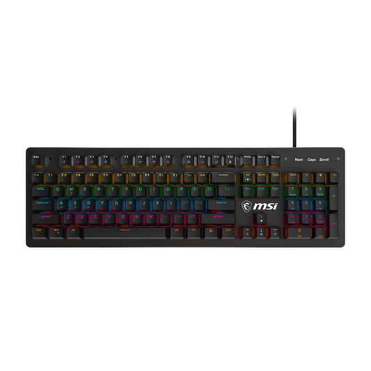 Teclado Game Mecanico Msi Forge Gk300 Switch Blue Rgb Negro