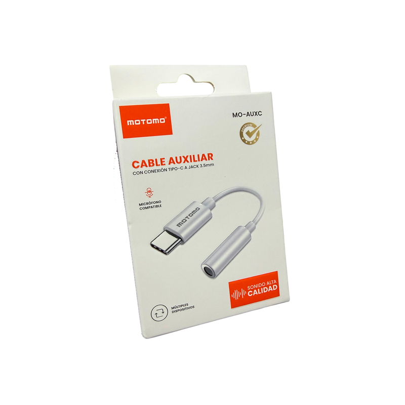 Adaptador Jack Aux Motomo - detalle del cable