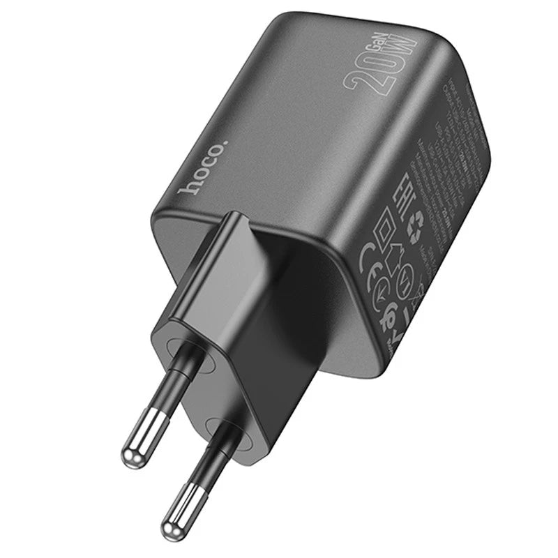 Cargador Carga Rapida Hoco N41 20w Qc 3.0 Tipo C Usb Negro – imagen 2