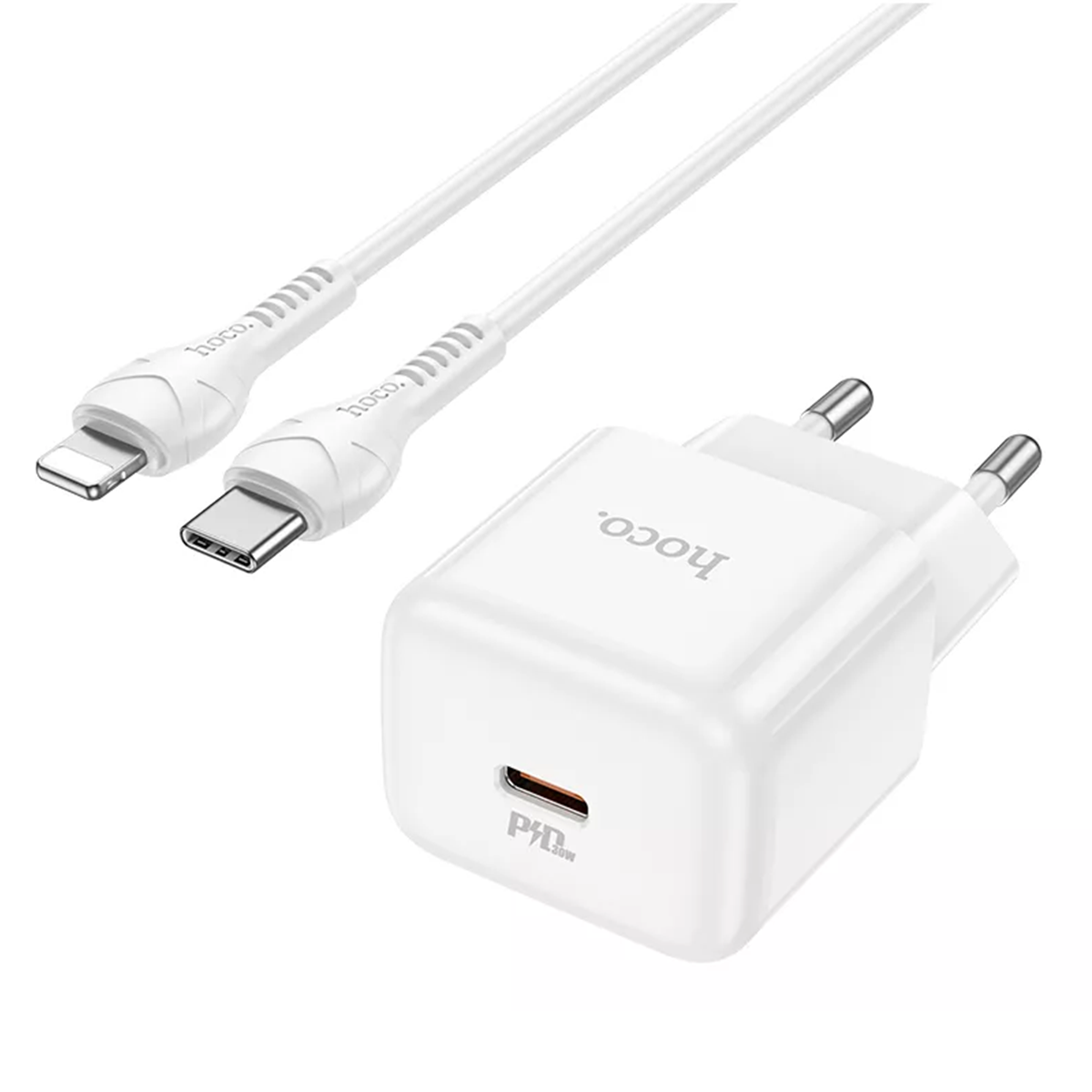 Cargador Carga Rapida Hoco N32 30w + Cable Tipo C a Lightning