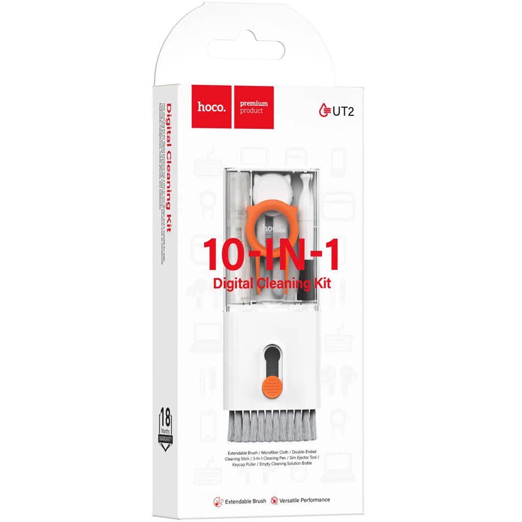 Kit De Limpieza 10 en 1 Multiuso Hoco Ut2 Blanco – imagen 3