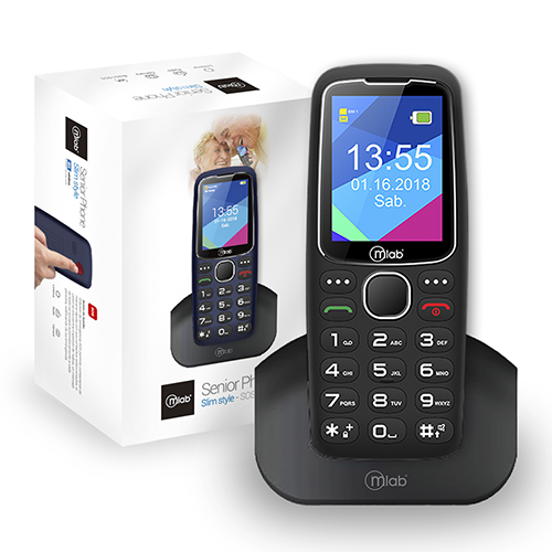 Celular Senior Adulto Mayor Microlab Slim Style Negro