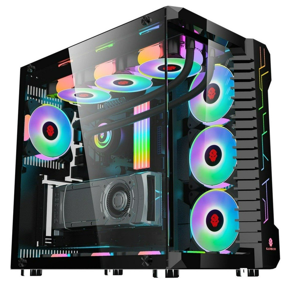 Gabinete Gamer Power Train Robin 3 Negro