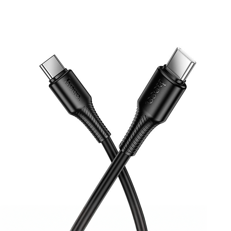 Cable Tipo C a Tipo C Hoco X120 Beneficio 60w 1 Metro Negro