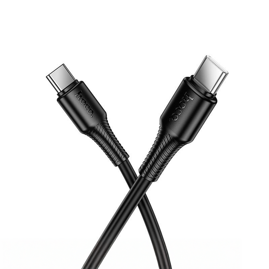 Cable Tipo C a Tipo C Hoco X120 Beneficio 60w 1 Metro Negro