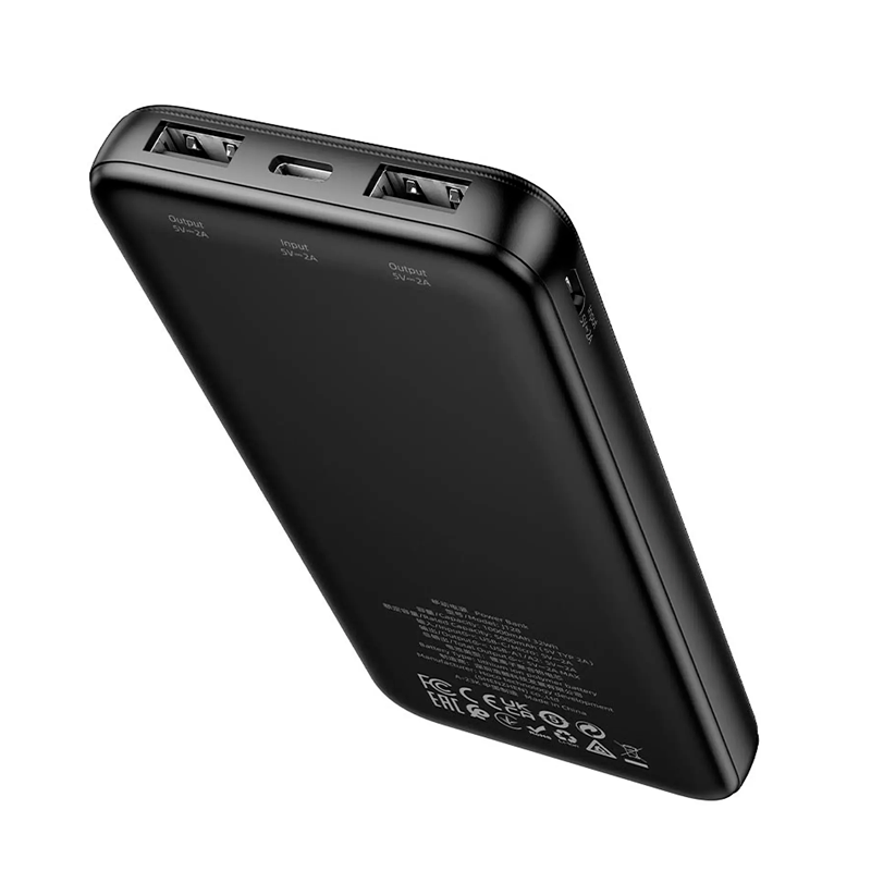 Powerbank Carga Rapida Hoco J128 10000 Mah Poweful Negro – imagen 2