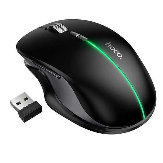 Mouse Inalámbrico Dual 2.4g y Bluetooth Hoco Gm40 1600 Dpi Negro