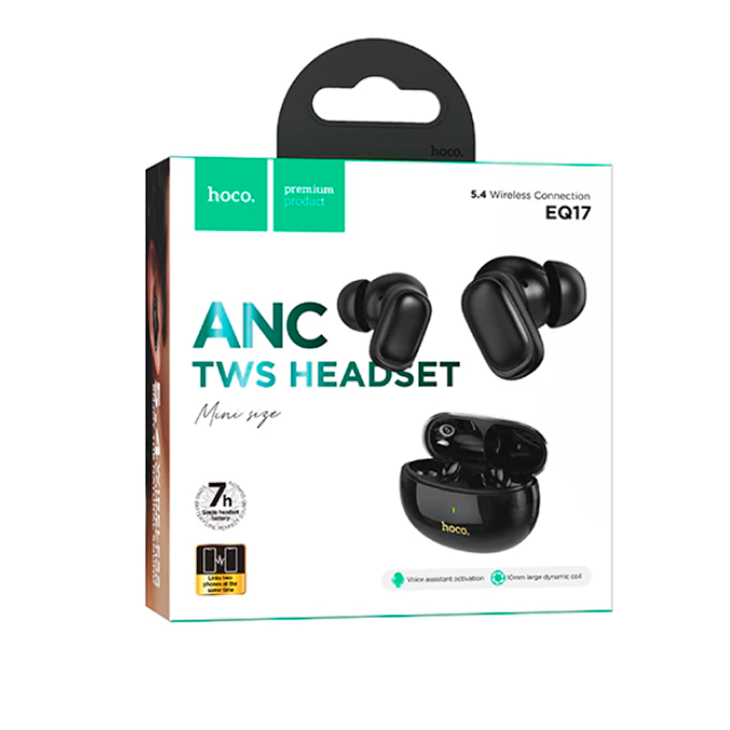 Audífonos Bluetooth In Ear Hoco Eq17 Anc Negro – imagen 2