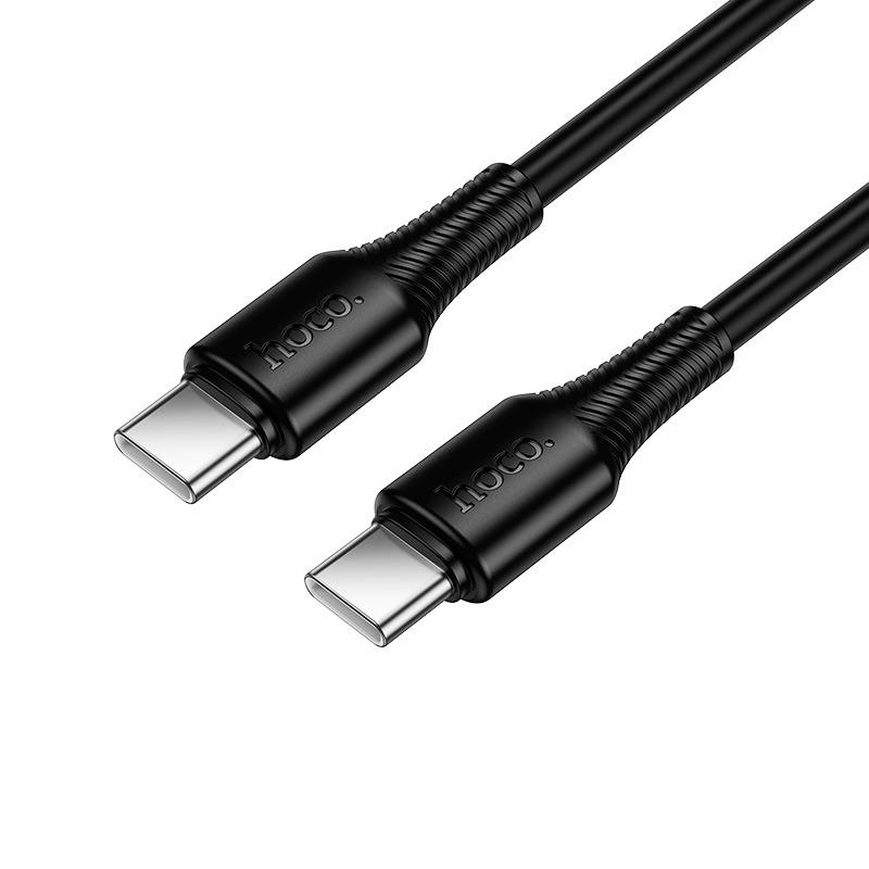 Cable Tipo C a Tipo C Hoco X120 Beneficio 60w 1 Metro Negro – imagen 2
