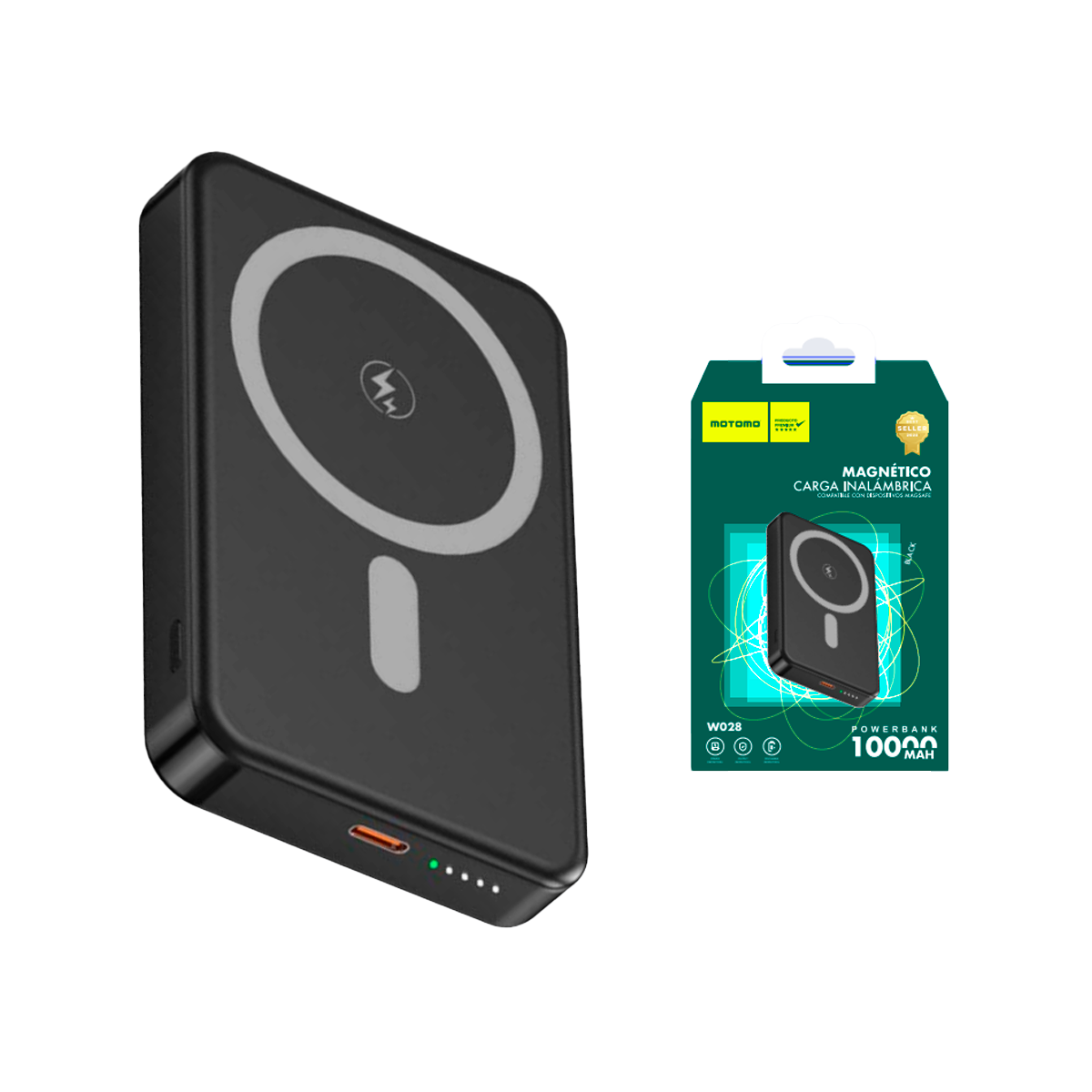 Bateria Cargador Magsafe iPhone Externa Magnetica 10000 Mah Negro – imagen 3