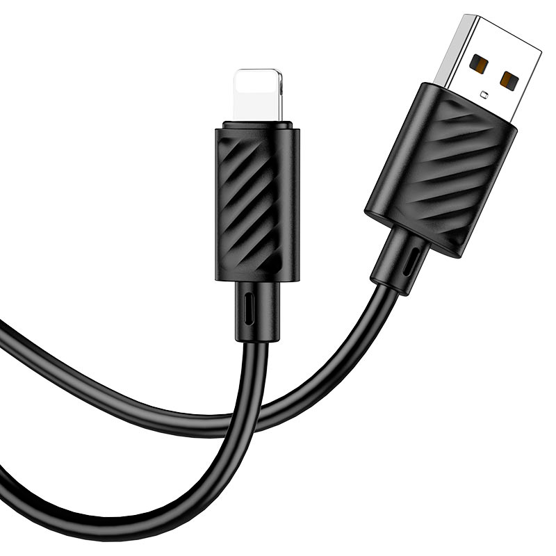 Cable Usb a Lightning Hoco X88 Gratified 60w Negro – imagen 2