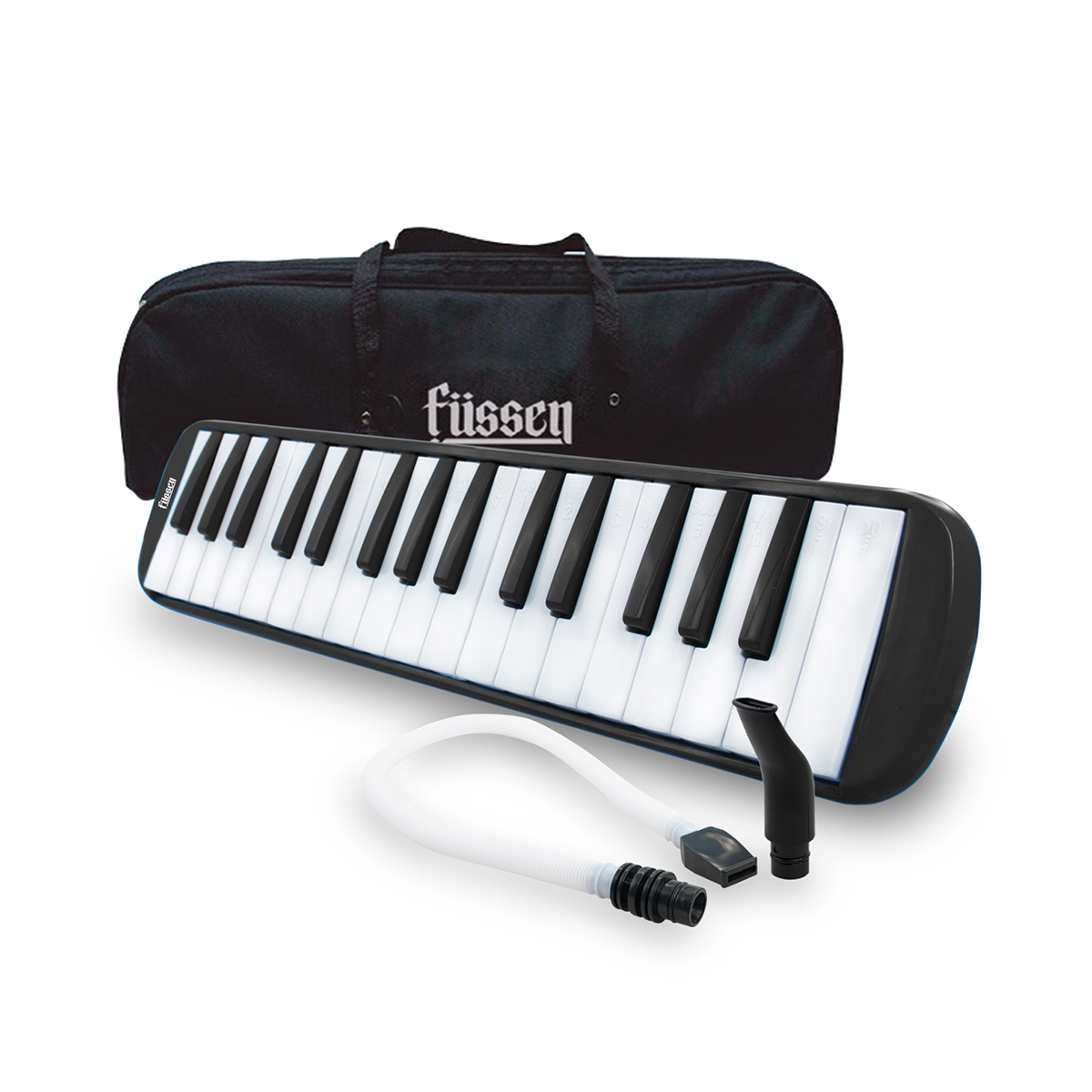 Melódica 32 Notas Fussen + Estuche + Boquilla Mod 8763 Negro