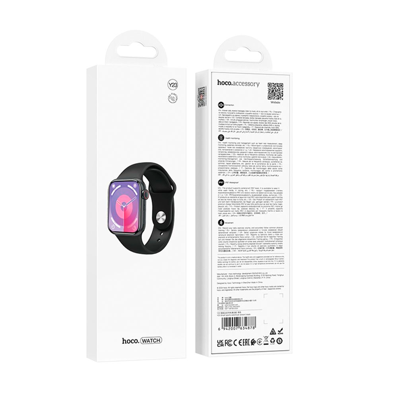 Smartwatch Reloj Inteligente Bluetooth Hoco Y23 Negro – imagen 3
