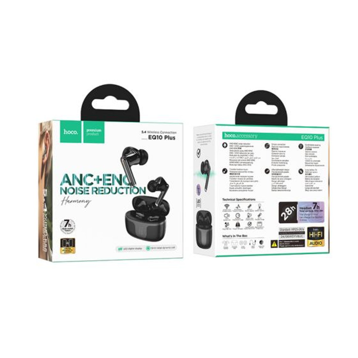 Audífonos Bluetooth Hoco Eq10 Plus In Ear Negro – imagen 3
