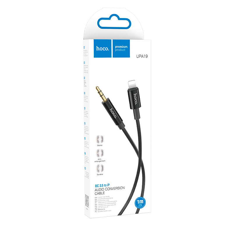 Cable Tipo C a Lightning Hoco Upa19 Digital Reforzado Negro – imagen 3