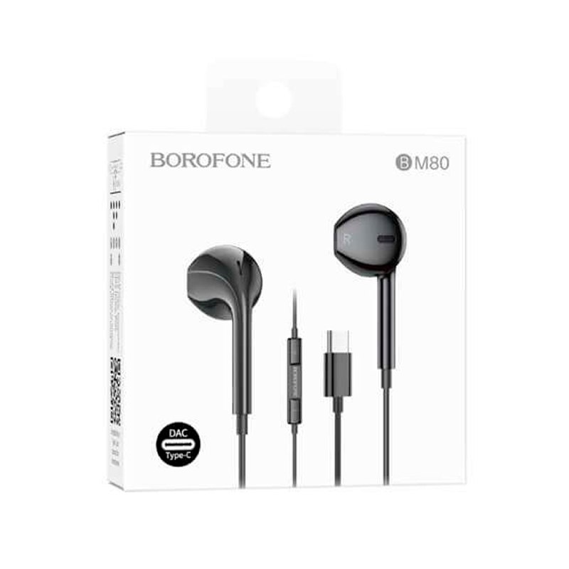 Audífonos In Ear Borofone Bm80 Tipo C Negro – imagen 3