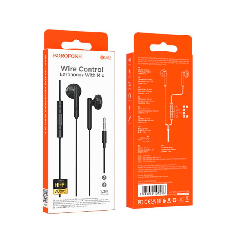 Audífonos In Ear 3.5mm Borofone Bm82 Negro – imagen 3